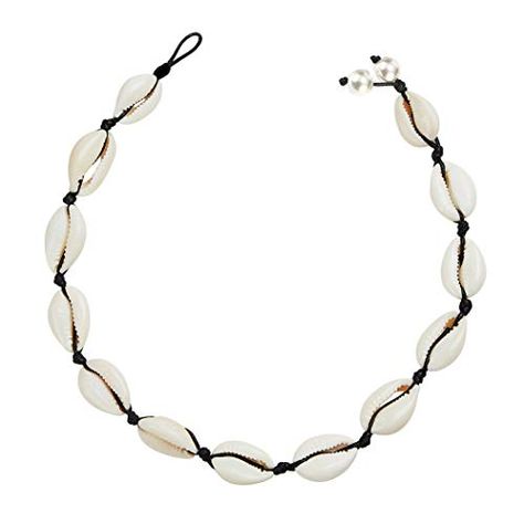 ZHQI Natural Shell Necklace Choker for Women Girl Bead Pearl Handmade Hawaii Wakiki Beach Rope Jewelry Hawaii Wakiki, Cowrie Shell Necklace, Choker Necklace Designs, Shell Choker, Rope Jewelry, Nature Necklace, Seashell Necklace, Pearl Choker Necklace, Shell Necklace