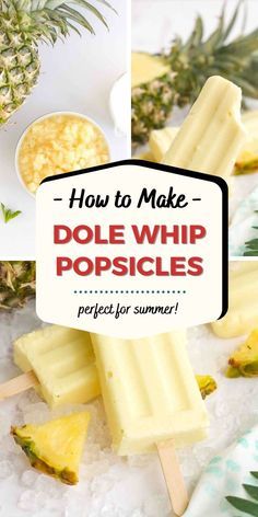 Dole Whip Popsicle Recipe, Best Homemade Popsicles, Healthy Homemade Popsicles For Kids, Make Your Own Popsicles For Kids, Hillbilly Housewife Recipes, Outshine Fruit Bars Recipe, Zoku Popsicle Recipes, Best Popsicle Recipes, Popsicle Party Food