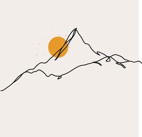 Minimalist Mountain Line Art, Landscape Outline Drawing, Sport Illustration, Vector Design, Nature, Sunrise, Sunset, Black Lines, Abstract Sunrise Tattoo Minimalist, Sunrise Mountain Tattoo Minimalist, Sunrise Line Drawing, Mountain Sunset Tattoo, Line Drawing Mountain, Landscape Outline, Line Art Mountains, Line Art Mountains Landscapes, Line Drawn Mountains