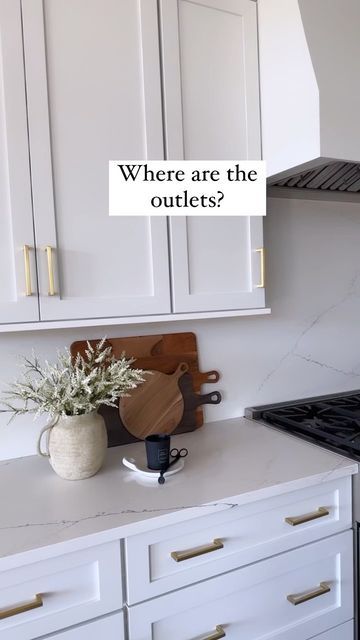 Modern Electrical Outlets, Outlets In Countertop, Kitchen Counter Outlets, Hiding Kitchen Outlets, Island Power Outlets, Under Cabinet Outlet, How To Hide Outlets In Kitchen, Hide Kitchen Outlets, Hide Outlets On Wall Kitchen