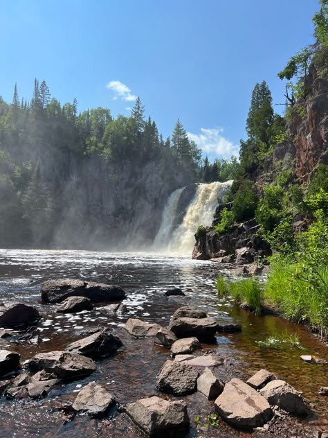 #MN #Minnesota #Waterfall #Duluth #UpNorth #Hike #Nature Lake Core, Minnesota Hiking, Minnesota Nature, Minnesota Summer, North Shore Minnesota, Apartment Exterior, Forest Core, Summer Mood Board, Duluth Minnesota