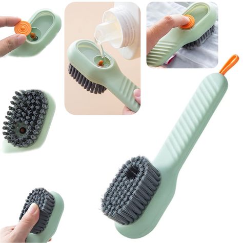 PRICES MAY VARY. Multifunctional Liquid Shoe Brush: The inside of the brush head can store a certain capacity of clothes cleaning liquid, and one-button pressure-type liquid discharge, just press a button, the cleaning liquid will flow automatically, control the amount of cleaning liquid , avoid waste, wash clothes, brush shoes, wash dishes, cleaning is very convenient. Premium Quality Bristles: The bristles are made from high quality fibers, which are tough yet moderately soft, with finer brist Green Shoe, Shoe Cleaning, Wash Clothes, Remove Hair, Shoe Brushes, Shoe Polish, Natural Ventilation, Wash Brush, Green Brands