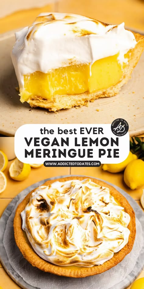 Vegan Lemon Curd Tart, Vegan Lemon Pie, Vegan Lemon Meringue Pie, Vegan Lemon Tart, Vegan Lemon Meringue, Tart Lemon Curd, Buttery Flaky Pie Crust, Vegan Lemon Curd, Vegan Pastry