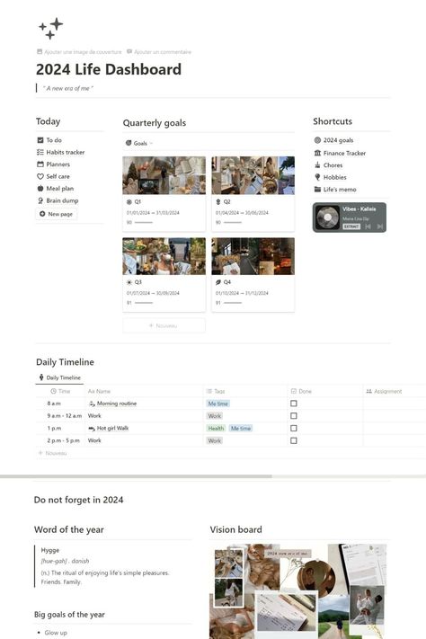 #Notion_Goals_Template #Notion_Dashboard_Template #Life_Dashboard #Notion_Template_Aesthetic Notions Aesthetic, Life Dashboard, Notion Layout, Study Planner Free, Notion Board, Notion Inspo, Notion Ideas, Ipad Notes, Life Planner Organization