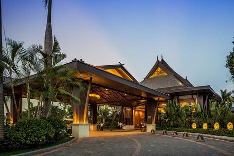 Gallery of Hotel in Xishuangbanna / OAD - 5 Tropical Resort Design, Hotel Design Architecture, Resort Plan, Resort Interior, Yunnan China, Hotel Exterior, Resort Architecture, Thai House, Porte Cochere