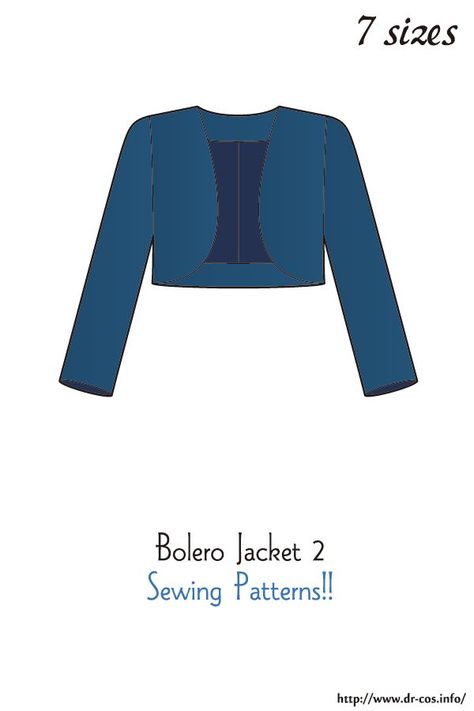 Sewing Patterns Free Women, Bolero Pattern, Japanese Sewing Patterns, Sew Mama Sew, Jewelry Making Tutorial, Shrug Pattern, Upcycle Clothing, Japanese Sewing, Jacket Pattern Sewing