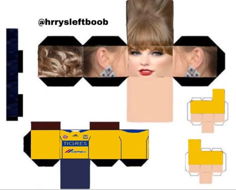 Taylor Swift Box Craft, Taylor Swift Paper Doll Template, Funny Things To Print, Taylor Swift Paper Craft, Taylor Swift Paper Doll, Board Game Project, Foldables Templates, Taylor Swift Jokes, Subject Labels