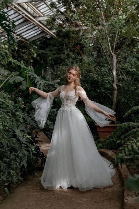 47 Dreamy Enchanted Forest Wedding Dresses Enchanted Forest Wedding Dress, Forest Wedding Dress, Fantasy Wedding Dress, Cottagecore Wedding, Wedding Dresses Whimsical, Forest Theme Wedding, Fairy Wedding Dress, Enchanted Forest Wedding, Cottage Wedding