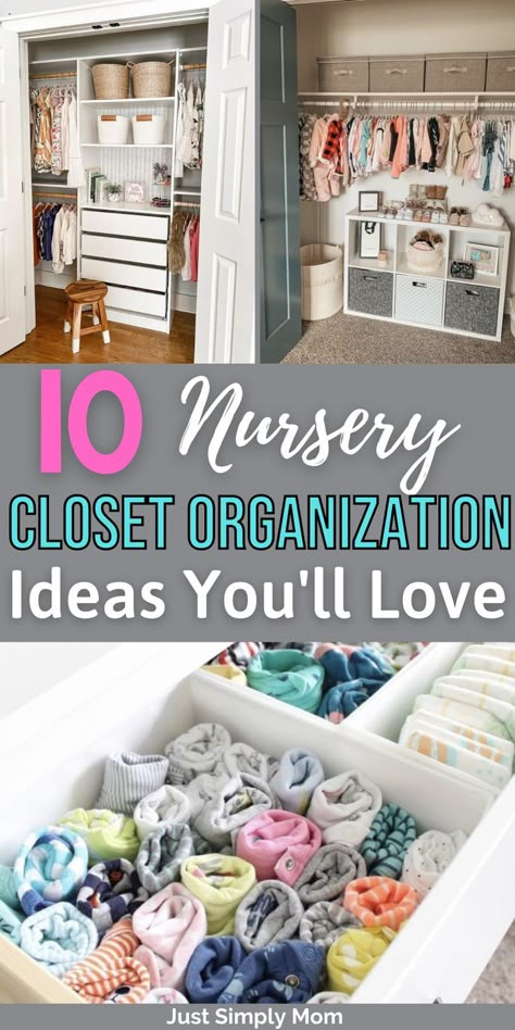 Babies gather all sorts of clothing and small items, and you need different nursery closet organization ideas to keep everything in its place. Your baby's closet, even when it's small, can be well-organized even without a closet system. Nursery Closet Organization Ideas, Toddler Closet Organization, Nursery Room Diy, Toddler Closet, Baby Room Closet, Baby Nursery Closet, Nursery Closet Organization, Elegant Nursery, Ikea Nursery