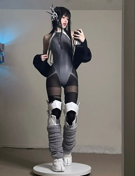 Scifi Outfit, Sci Fi Outfit, Futuristic Outfits, Cyberpunk Outfit, Cyberpunk Clothes, Cyberpunk Aesthetic, Cyberpunk Fashion, Hero Costumes, Cyberpunk Style