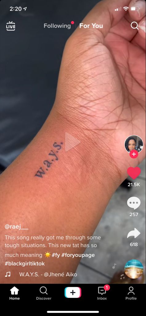 Ways Tattoo Jhene Aiko Meaning, Jhene Tattoo, Jhene Aiko Tattoos Inspired, W.a.y.s Tattoo Jhene Aiko, Jhene Aiko Inspired Tattoos, Ways Tattoo Jhene Aiko With Butterfly, Jhene Aiko Tattoos Ideas, Tattoo Jhene Aiko, Ways Tattoo Jhene Aiko