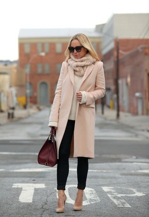 Brooklyn Blonde, Weekend Mode, Perfect Winter Outfit, Pleated Dresses, Stich Fix, Mode Casual, Pink Coat, Casual Black, Stitch Fix Style