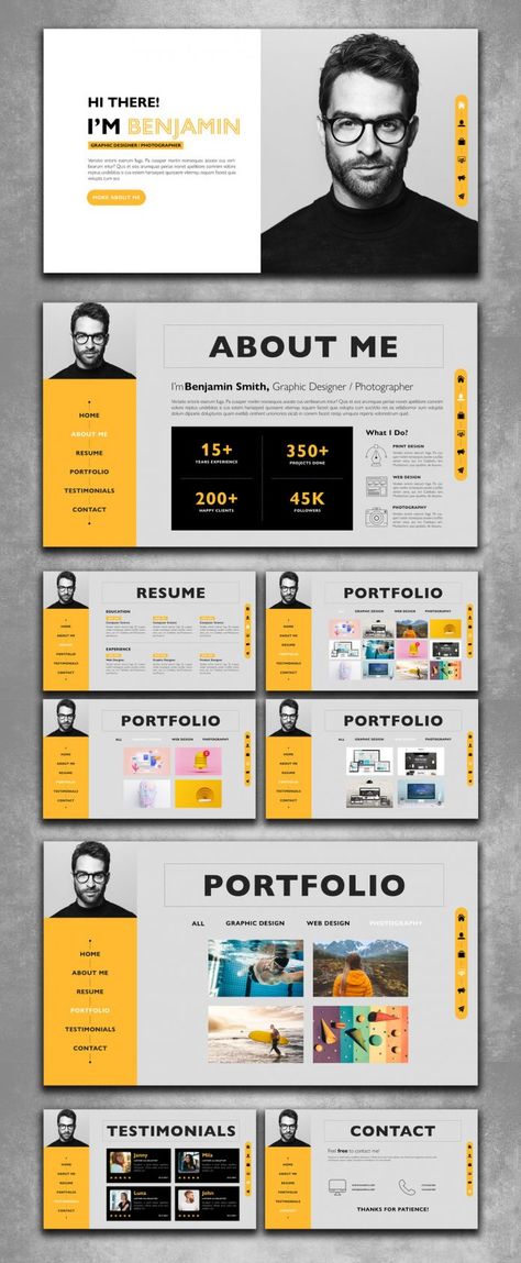 Portfolio Design Layouts, Cv Website, Design Portfolio Layout, Webdesign Portfolio, Graphic Design Portfolio Book, Desain Ux, Mẫu Power Point, Graphic Design Portfolio Examples, Interactive Pdf