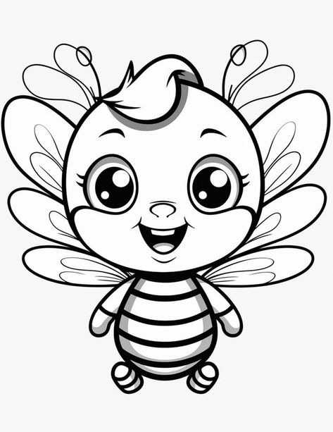 These cute and colorful bee coloring pages are perfect for kids of all ages. They're great for relaxation, creativity, and learning. #bee #coloring #pages #kawaii #cute #relaxation #creativity Kawaii Bee, Bee Coloring, Kawaii Coloring Pages, Fall Coloring Sheets, Coloring Pages Nature, Bee Coloring Pages, Gnome Pictures, Mickey Mouse Images, Princess Coloring Pages