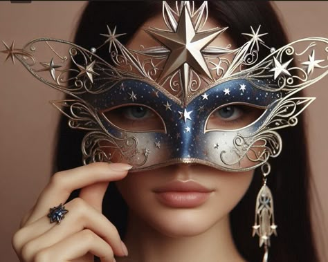 Star Mask Masquerade, Masquerade Mask Ideas, Ball Mask, Glamour Nails, Mask Masquerade, Mask Ideas, Masquerade Masks, Mask Diy, Masks Masquerade