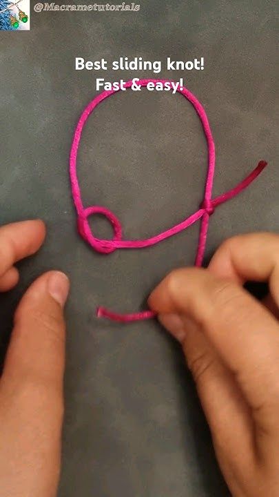 Sliding Knot Tutorial Bracelets, Pull Knot Bracelet, Diy Corded Bracelets, Slip Knot Tutorial Diy Bracelet, 7 Knots Bracelet Meaning, Knots For Bracelets Adjustable, Bracelet Slip Knot Diy, Tie Off Bracelet Knots, Sliding Knots For Bracelets