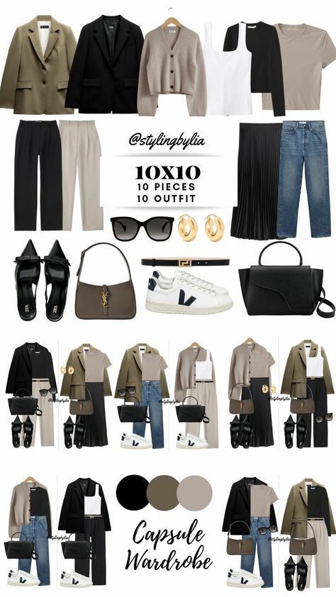 Minimalist Wardrobe Capsule, Capsule Wardrobe Women, Neutral Capsule Wardrobe, Capsule Wardrobe Casual, Mode Tips, Capsule Wardrobe Outfits, Classic Style Outfits, Fashion Capsule Wardrobe, Winter Fashion Outfits Casual