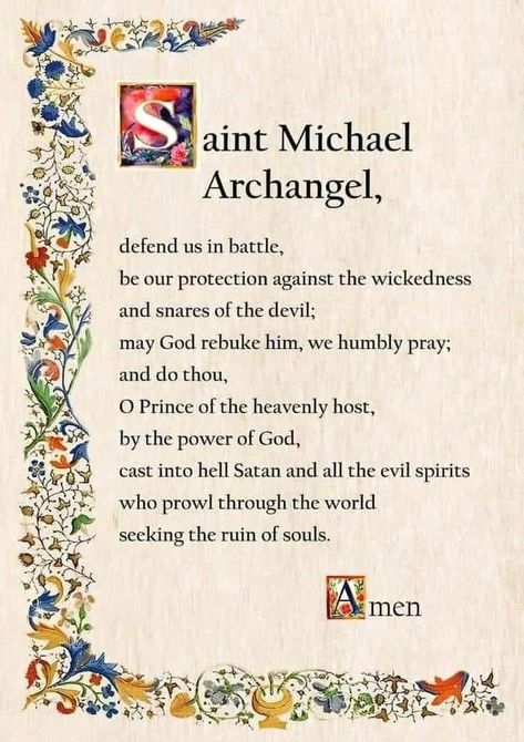 Catholic Core, St Michael Prayer, Catholic Prayers Daily, Archangel Prayers, Catholic Memes, Catholic Beliefs, St Michael The Archangel, Saint Quotes Catholic, Prayer Corner