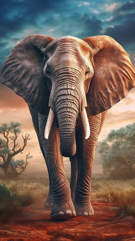 (58) fantasyanddreamsworld auf Tumblr Elephant Pictures Art, Wild Animals Wallpaper, Pictures Of Elephants, Bird Photos Photography, African Animals Photography, Nature Photography Animals, Elephant Photography, Elephant Wallpaper, Elephant Artwork