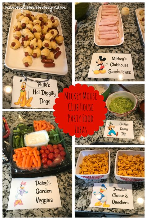 Mickey Mouse Themed Snacks, Mickey Mouse Birthday Theme Food, Mickey Mouse Clubhouse Party Food, Mickey Mouse Theme Party Food, Oh Twodles Food Ideas, Oh Twodles Party Food, Mickey Mouse Theme 2nd Birthday, Food For Mickey Mouse Party, Mickey Party Snacks