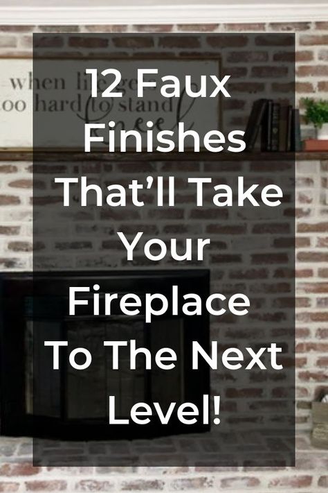 Ready to give your fireplace a whole new look! Get inspired by these 12 great ideas. diy | fireplace | diy fireplace updates | diy home decor | budget decor | home decor | faux fireplace | fireplaces | diy fireplaces | fireplace | diy fireplace Low Cost Fireplace Ideas, Repainting A Fireplace, Faux Fireplace Over Air Return, Fireplace Covering Ideas, Fake Brick Fireplace Ideas, Fireplace Texture Ideas, Faux Brick Fireplace Makeover, Cover Tile Fireplace, Replace Fireplace Mantle