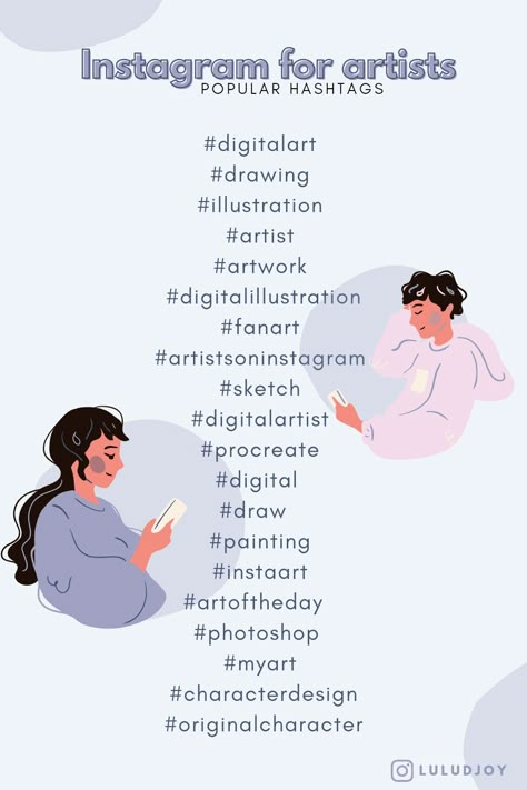 Collection of hashtags that digital artists can add to their instagram posts Drawing Bio For Instagram, Hashtags For Art On Instagram, Instagram Bio For Art Page, Insta Bio For Art Page, Hashtags For Artists On Instagram, Insta Artist Bio, Art Instagram Username Ideas, Instagram Bio Ideas For Art Page, Instagram Art Page Bio Ideas