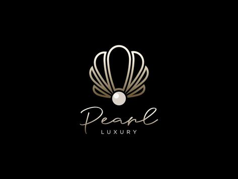 Jewelry Business Logo Design, Pearl Logo Design Ideas, Pearl Logo Design, Logo Sara, Jewelry Logo Inspiration, Tattoo Branding, Jewelry Logo Ideas, Aqua Logo, Spa Logo Design