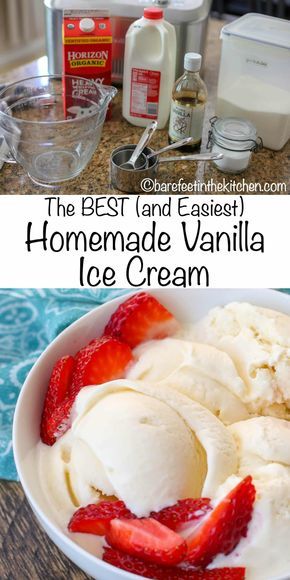 The Best (and Easiest) Ice Cream You'll Ever Make Homemade Ice Cream Recipes Machine, Kitchen Aid Ice Cream, Ice Cream Recipes Machine, Easy Homemade Ice Cream, Cuisinart Ice Cream, Dessert Oreo, Easy Ice Cream Recipe, Vanilla Ice Cream Recipe, Ice Cream Maker Recipes