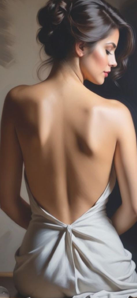 Female Pose Reference From Behind, Back Photo Reference, Back Of Woman Reference, Photo Corps Feminin, Woman Side View Reference, Woman Back View Photography, Womans Back Drawing Reference, Back Of A Woman Drawing, Women With Belly