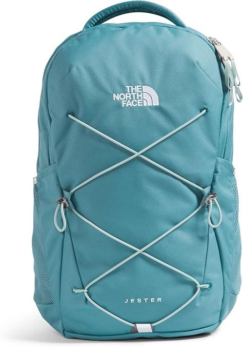 Amazon.com: THE NORTH FACE Women's Jester Everyday Laptop Backpack, Algae Blue/Muted Pine, One Size : Electronics The North Face Jester, Jester Backpack, School Suplies, North Face Jester, Wwe T Shirts, Flannel Sweatshirt, Graphic Trends, Herringbone Fabric, School Things