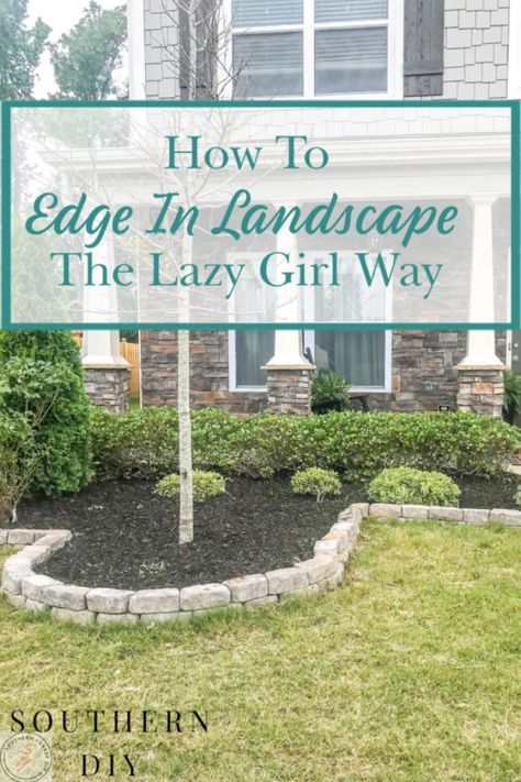 How To Edge In Landscape The Lazy Girl Way : Metal Garden Beds, Landscape Curbing, Landscape Borders, Diy Garden Bed, Front Landscaping, Landscape Edging, Backyard Farming, Garden Edging, Garden Borders