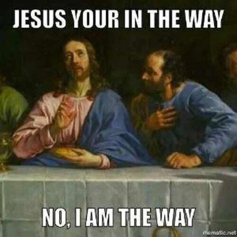 I Did It Myyyy Waaaay is listed (or ranked) 2 on the list The Best Christian Memes on the Internet Funny Jesus Memes, Jesus Jokes, Bible Jokes, Funny Christian Jokes, Jesus Meme, Church Memes, Catholic Humor, Church Humor, Funny Jesus