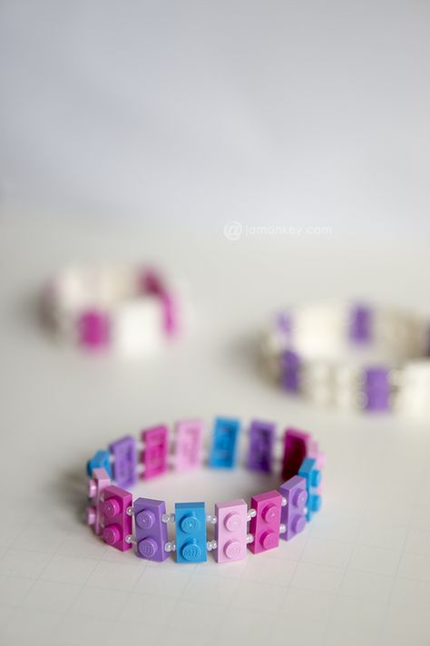 Add fun color to your wardrobe with these DIY LEGO bracelets. Follow the simple steps shared here to create your new favorite accessory. Lego Crafts For Adults, Lego Jewelry Diy, Lego Bracelet, Lego Friends Party, Kids Jewelry Diy, Lego Jewelry, Diy Lego, Lego Diy, Upcycling Projects