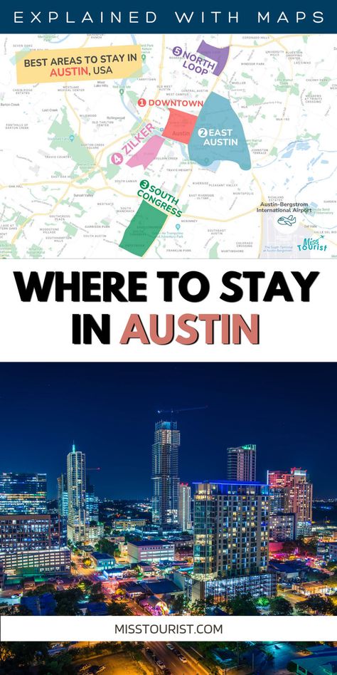 Where to Stay in Austin, TX 2024 | 5 BEST Areas (+Hotels!) Texas Vacation Ideas, Austin Texas Travel, Weekend In Austin, Austin Travel, Texas Vacation, Vacation Locations, Majestic Mountains, Texas Travel, Gulf Coast