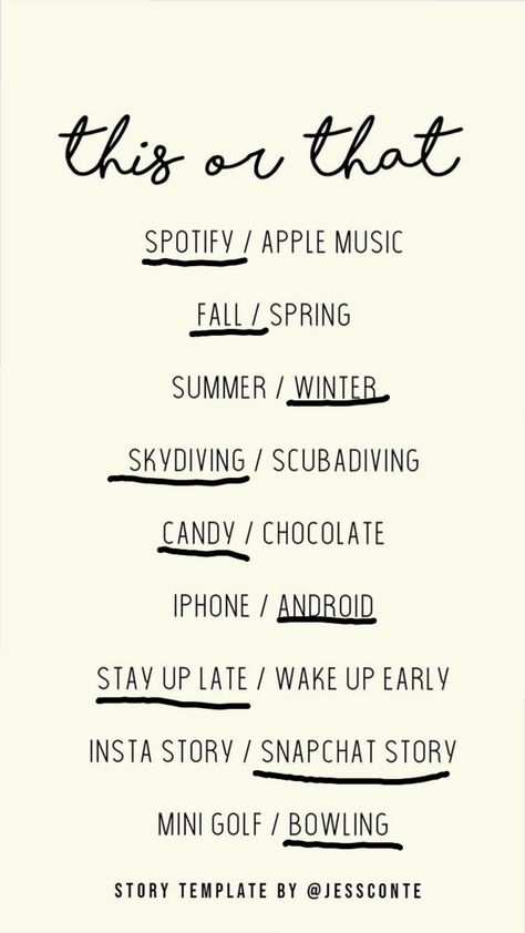 This or that This Or That, Staying Up Late, Mini Golf, Snapchat Stories, How To Wake Up Early, Story Template, Summer Winter, Insta Story, Snapchat