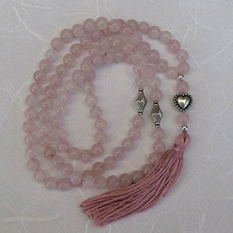 Islamic prayer beads, Rose quartz gemstone, 99 x 6mm pale pink beads, Islamic tasbih, Muslim jewelry, Sufi prayer beads, 25 inch circumference Prayer Beads Islam, Tasbih Aesthetic, Diy Tasbih, Prayer Beads Diy, Tasbih Digital, Islamic Prayers, Tassel Crafts, Islamic Jewelry, Green Moss Agate