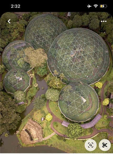 Bird Park Design, Taman Mini, Sustainability Design, Architecture Design Ideas, Dome Greenhouse, Zoo Architecture, Eco City, Dome Home, Dome House