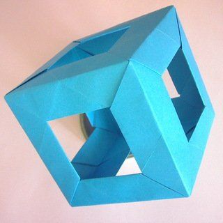 Open Cube Modular Origami: 7 Steps (with Pictures) Origami Cube, Open Cube, Origami And Kirigami, Modular Origami, Sheets Of Paper, Diy Origami, Handmade Ideas, Paper Folding, Kirigami