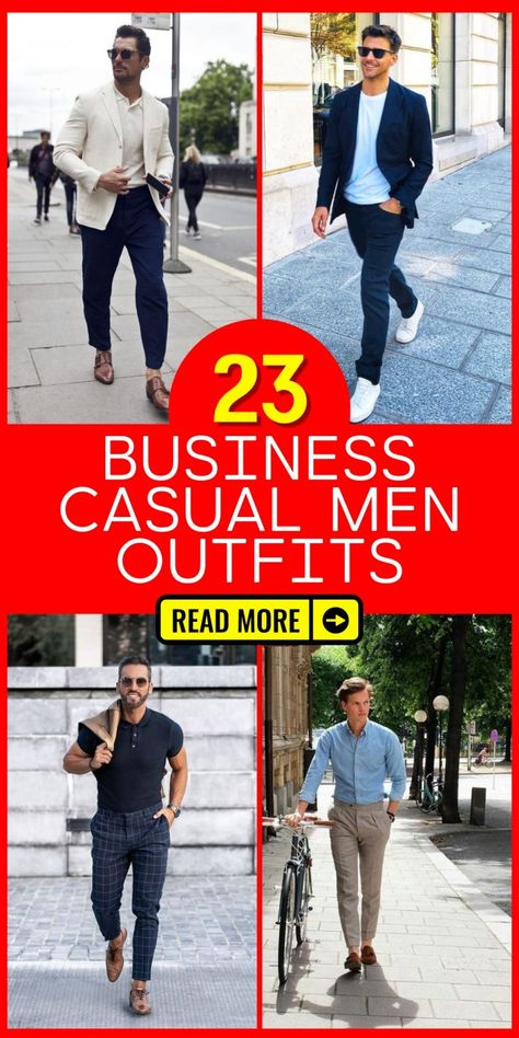 Men's Business Casual Attire - Blend Smart and Casual Seamlessly Formal With Jeans Men, Men Spring Outfits Classy, Men’s Work Outfits 2024, Summer Men’s Business Casual, Smart Casual Men Outfit Work Office, Modern Business Casual Men, Smart Casual Men Outfit 2024, Mens Smart Summer Outfits, Mens Summer Business Casual