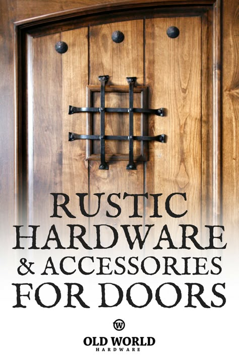 Shop Old World Hardware for Spanish Style Door Grills, Door Accents, Door & Gate Handles & more! Spanish Style Doors, Door Accents, Rustic Wood Doors, Gate Handles, Rustic Hardware, Spanish Style Homes, Rustic Doors, Sliding Barn Door Hardware, Door Gate