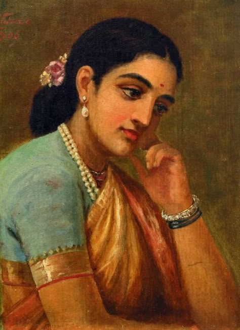 Vintage Indian Clothing Raja Ravi Verma Paintings, Ravi Verma Paintings, Ravivarma Paintings, Raja Ravi Varma Paintings, Ravi Varma Paintings, Raja Ravi Varma, Indian Traditional Paintings, Ravi Varma, Indian Women Painting