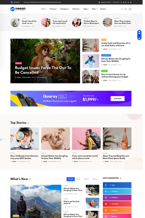 Neeon is a powerful WordPress theme designed for news and magazine websites. It offers a sleek and modern layout with customizable options to suit your content and branding needs. With its easy-to-use interface, you can quickly and easily publish articles, and showcase them in an attractive and organized way. Neeon is perfect for anyone looking to establish a strong online presence and grow their audience by delivering the latest news, events and trends in a professional and engaging way. Magazine Website Design, Blog Layout Design, Medical Website Design, Blog Website Design, Blog Websites, News Website Design, News Web Design, Website Design Wordpress, Magazine Website