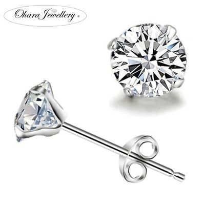 You have a choice of size from 3mm to 8mm with these 925 Silver earrings with beautiful inset cubic zirconias. RRP £14.99! Cool Earrings, Fashion Jewellery Online, Wholesale Earrings, Stick Earrings, Womens Earrings Studs, Handmade Jewelry Necklace, Jewellery Designer, Chains Necklaces, Zirconia Earrings