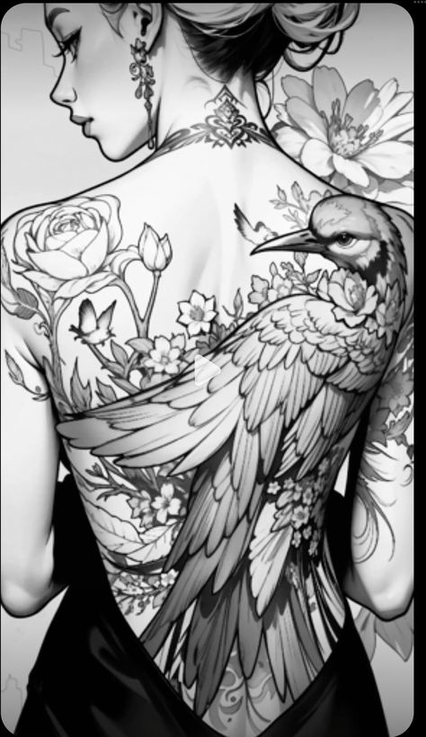 Women Ilustration, Beautiful Spine Tattoos, Female Warrior Tattoo, Valkyrie Tattoo, Avatar Tattoo, Backpiece Tattoo, Spine Tattoo Ideas, Back Piece Tattoo, Full Back Tattoos