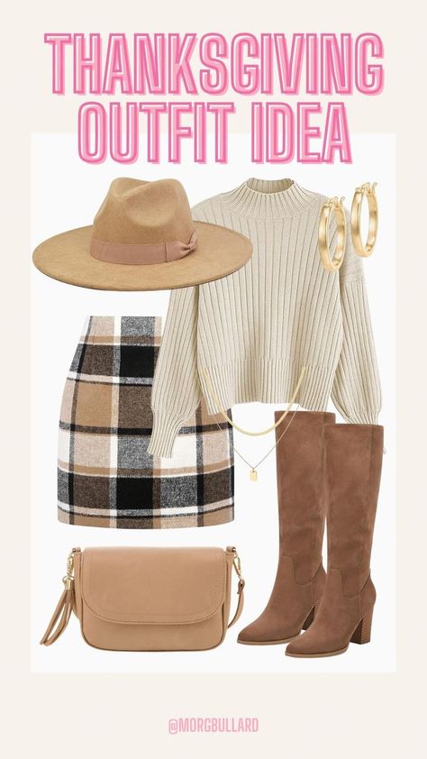 Shop our Influencers' top picks on Amazon Tan Outfits For Women, Thanksgiving Outfit Plus Size, Thanks Giving Outfits Women, Thanks Giving Outfits, Thanksgiving Skirt, Tan Outfits, Modest Mom, Accessorize An Outfit, What Should I Wear Today