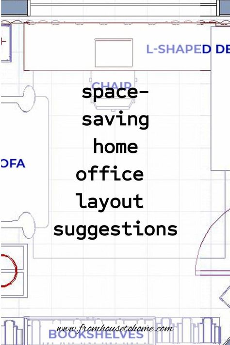 space-saving home office layout suggestions Small Office Layout Floor Plans, Home Office Layout Ideas, Shared Home Office Ideas, Small Home Office Layout, Small Home Library, Home Library Design Ideas, Office Layout Plan, Office Layout Ideas, Desk Arrangements