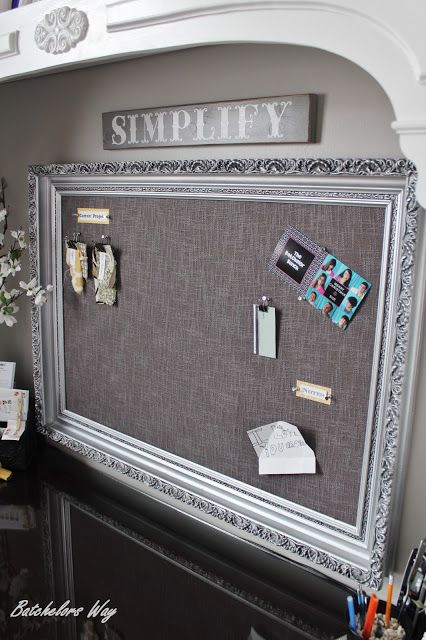 Combine beauty and functionality with these 15 picture frame project ideas. DIY projects are always fun, but these are truly amazing! Pinboard Diy, Diy Pin Board, Old Picture Frames, Office Crafts, Old Frames, Craft Room Office, Prayer Room, Craft Room Ideas, Cork Board