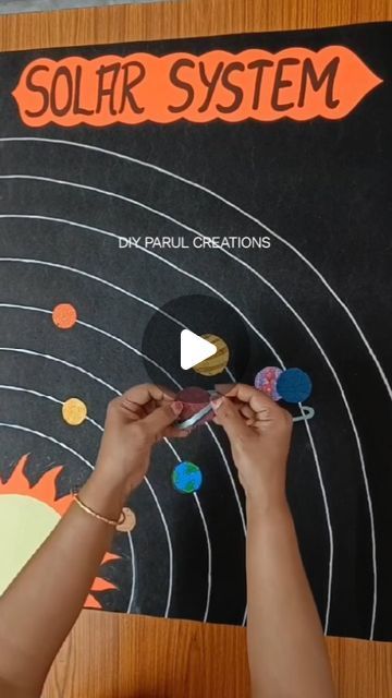 Parul Creations on Instagram: "DIY Solar System Chart   #solarsystem #diy #solarsystemplanets" Grand Orrery Model Of The Solar System, Project On Solar System, Solar System Poster Project, Solar System Projects For Kids 3rd, Solar System Model Project, Solar System Chart, Diy Solar System Project, Montessori Culture, Solar System Projects For Kids