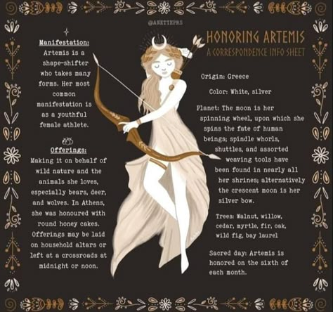 Goddess Information, Deity Work, Hellenic Polytheism, Goddess Magick, Artemis Goddess, Greek Pantheon, Greek Mythology Gods, Green Witchcraft, Wiccan Magic