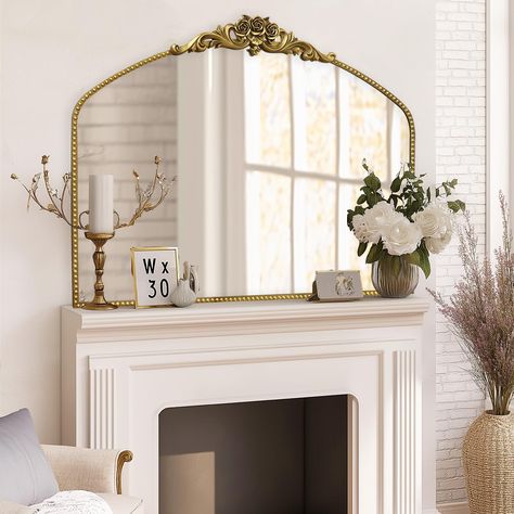 Antique mantle fireplace